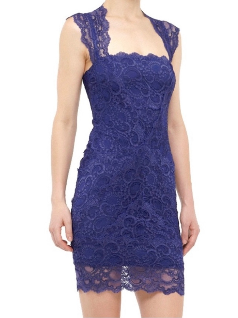 Nicole Miller Eva Open Back Lace Cocktail Dress
